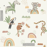 Abstract Animals Wallpaper - Sage / Beige - by Albany. Click for more details and a description.