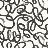 Squiggle Wallpaper - Black / White - by Albany