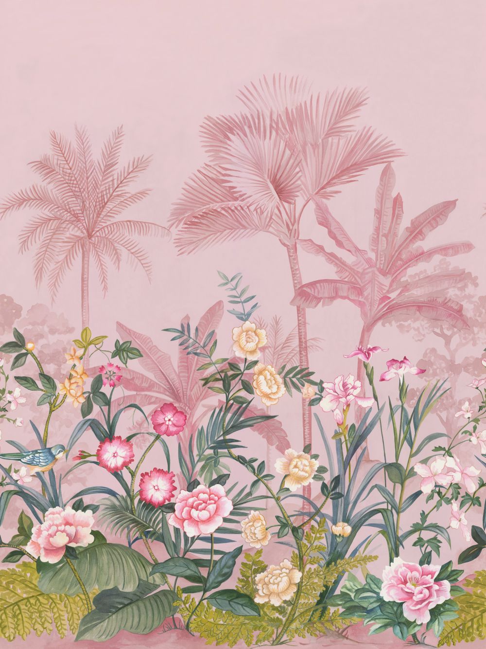 Palm Tree Paradise Mural - Blush - by Albany
