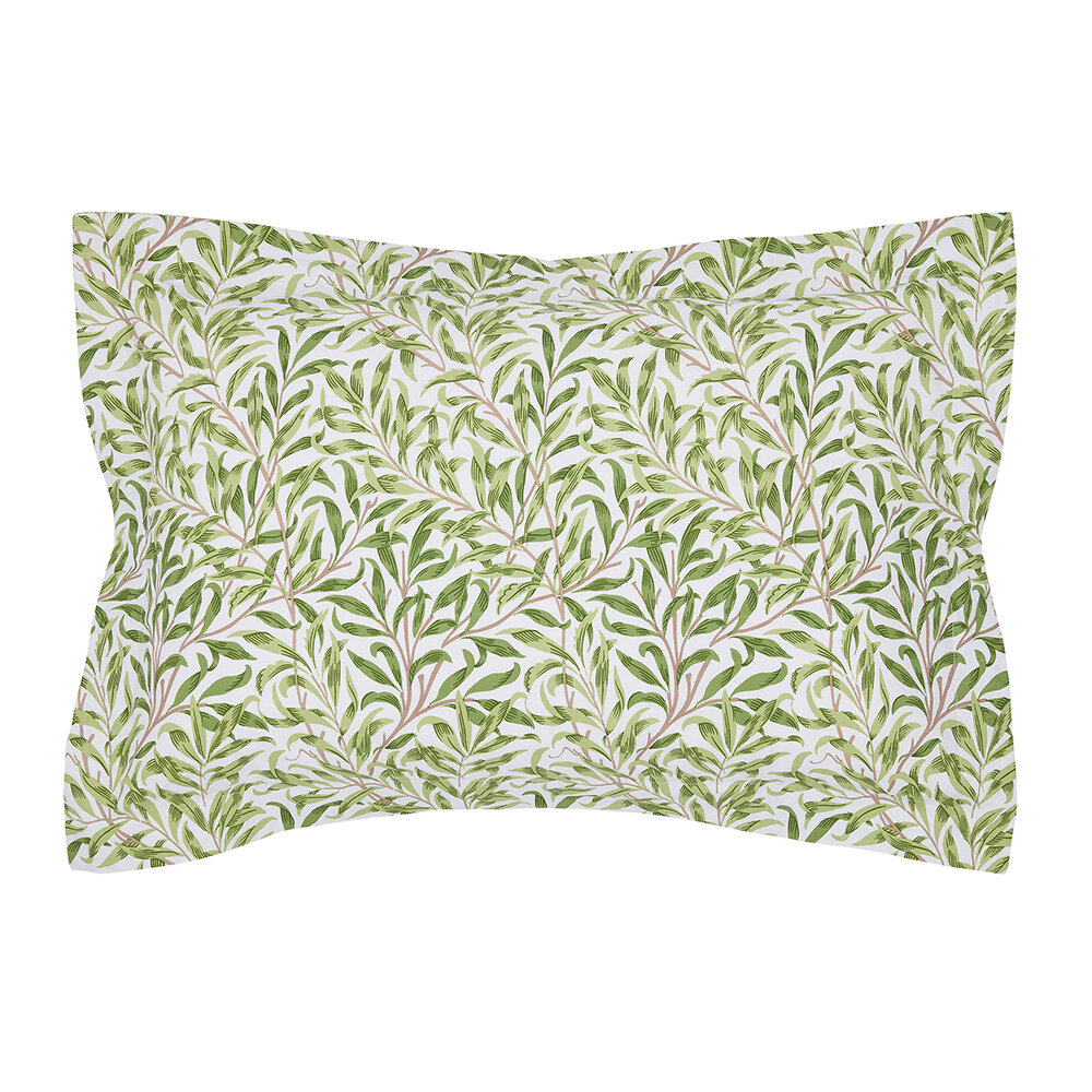 Wiilow Bough Oxford Pillowcase  - Leaf Green - by Morris