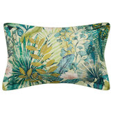 Floreana Oxford Pillowcase - Fig Leaf & Coral - by Harlequin. Click for more details and a description.