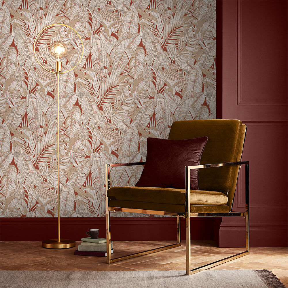 Paradys Wallpaper - Alizarin - by Graham & Brown
