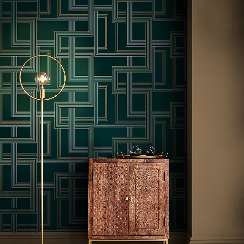 Entwine Wallpaper - Emerald - by Graham & Brown