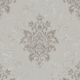 Serene Damask Wallpaper - Grey - by Galerie. Click for more details and a description.