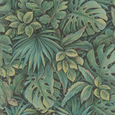 Tropical Leaves Wallpaper - Jungle Green - by Galerie. Click for more details and a description.