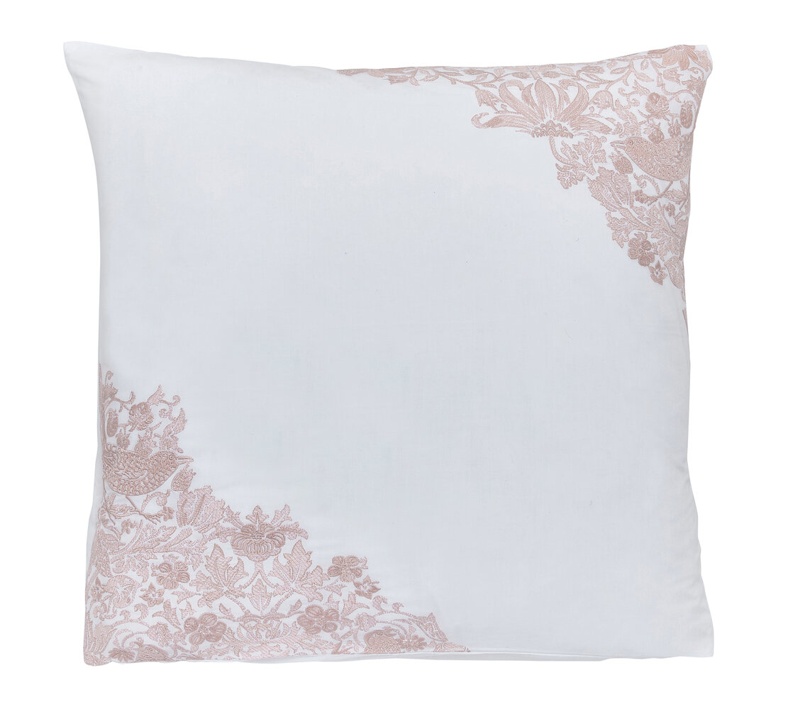 Strawberry Thief Severne Square Pillowcase - Cochineal Pink - by Morris