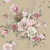 Floral Charm Wallpaper - Beige - by Boråstapeter. Click for more details and a description.