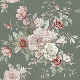 Floral Charm Wallpaper - Sage - by Boråstapeter. Click for more details and a description.