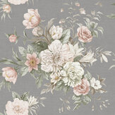 Floral Charm Wallpaper - Grey - by Boråstapeter. Click for more details and a description.