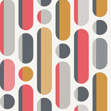 Morse Wallpaper - Red Grey Mustard - by Envy. Click for more details and a description.