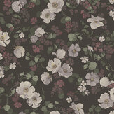 Enchanting Flower Wallpaper - Plum - by Boråstapeter. Click for more details and a description.