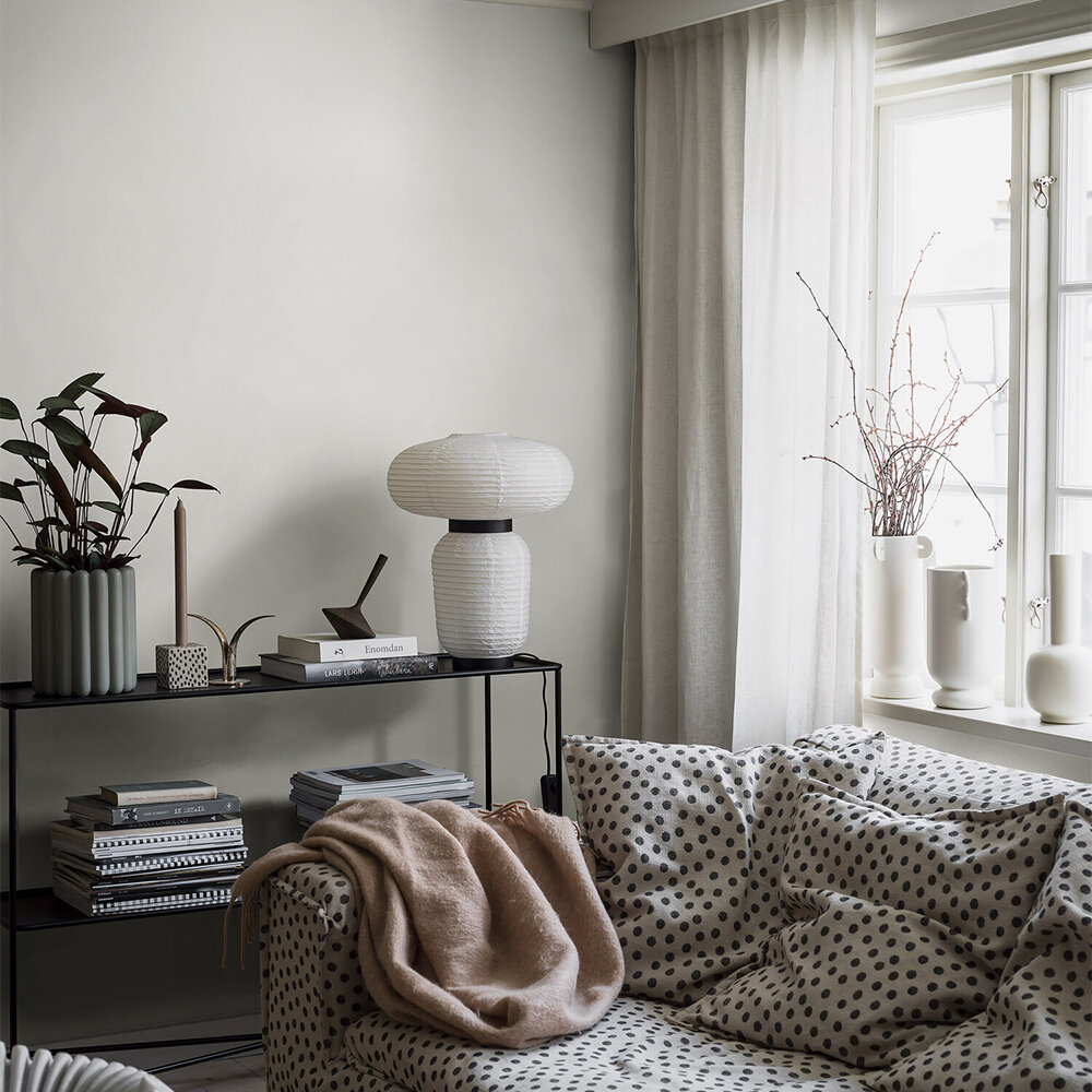Linen  Wallpaper - Birch White - by Boråstapeter