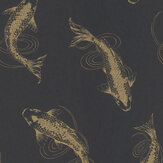 Koi Wallpaper - Black & Gold - by Emil & Hugo. Click for more details and a description.