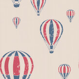 Hot Air Balloons Wallpaper - Red / White / Blue - by Barneby Gates. Click for more details and a description.