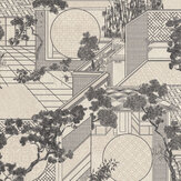 Zen Garden Wallpaper - Off White & Black - by Emil & Hugo. Click for more details and a description.