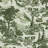 Toile du Tyrol Wallpaper - Evergreen - by Mind the Gap. Click for more details and a description.