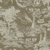 Toile du Tyrol Wallpaper - Taupe - by Mind the Gap. Click for more details and a description.