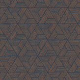Origami Wallpaper - Dark Blue & Copper - by Emil & Hugo. Click for more details and a description.