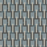 Blocks Wallpaper - Grey / Anthrazit / Blue - by Emil & Hugo. Click for more details and a description.
