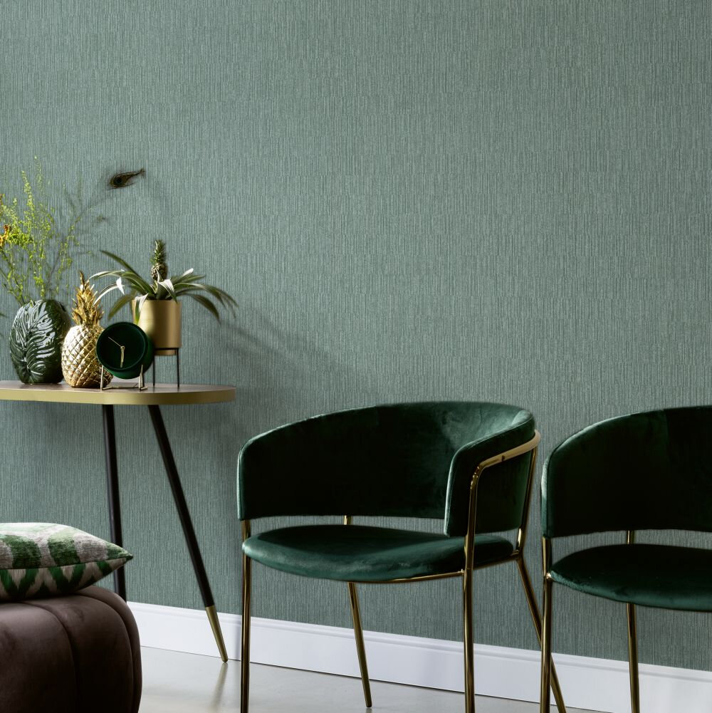 Crepe Wallpaper - Turquoise - by Emil & Hugo