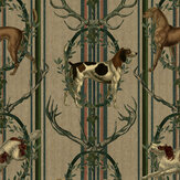 Mountain Dogs Wallpaper Mural - Taupe - by Mind the Gap. Click for more details and a description.