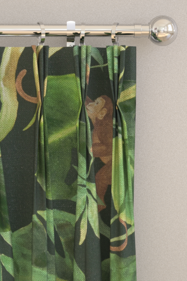 Monkey Business Curtains - Charcoal - by Clarke & Clarke. Click for more details and a description.