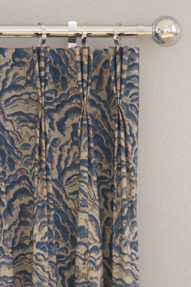 Lumino Curtains - Midnight/ Copper - by Clarke & Clarke. Click for more details and a description.