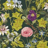 Passiflora Wallpaper - Emerald - by Clarke & Clarke. Click for more details and a description.