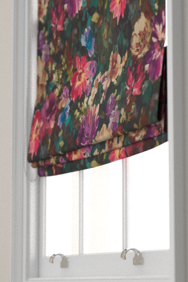 Tahiti Velvet Blind - Amethyst/ Emerald  - by Clarke & Clarke. Click for more details and a description.