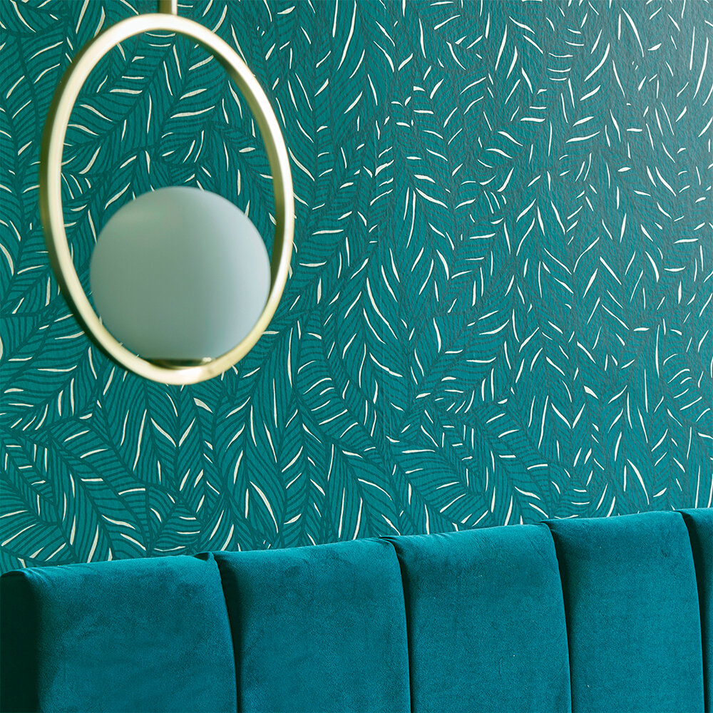 Selva Wallpaper - Emerald - by Clarke & Clarke