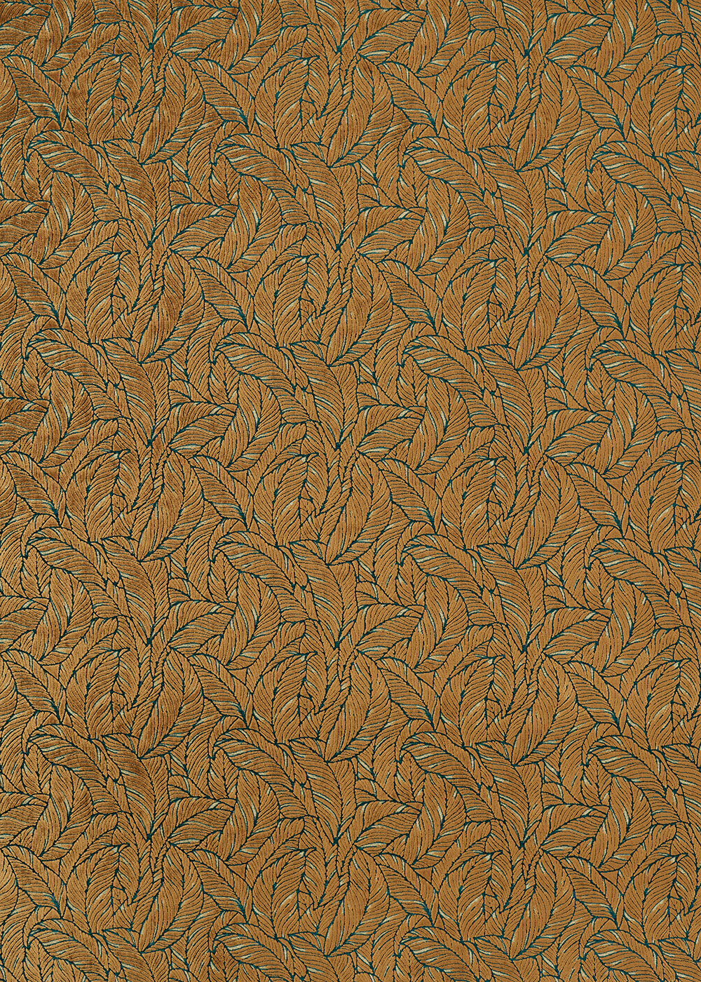 Selva Velvet Fabric - Antique/ Gold  - by Clarke & Clarke