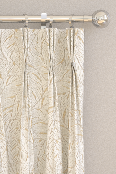 Selva Velvet Curtains - Linen/ Champagne  - by Clarke & Clarke. Click for more details and a description.