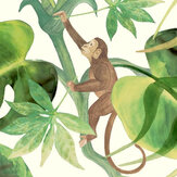 Monkey Business Wallpaper - Natural - by Clarke & Clarke. Click for more details and a description.