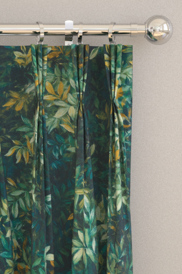 Congo Velvet Curtains - Forest - by Clarke & Clarke. Click for more details and a description.