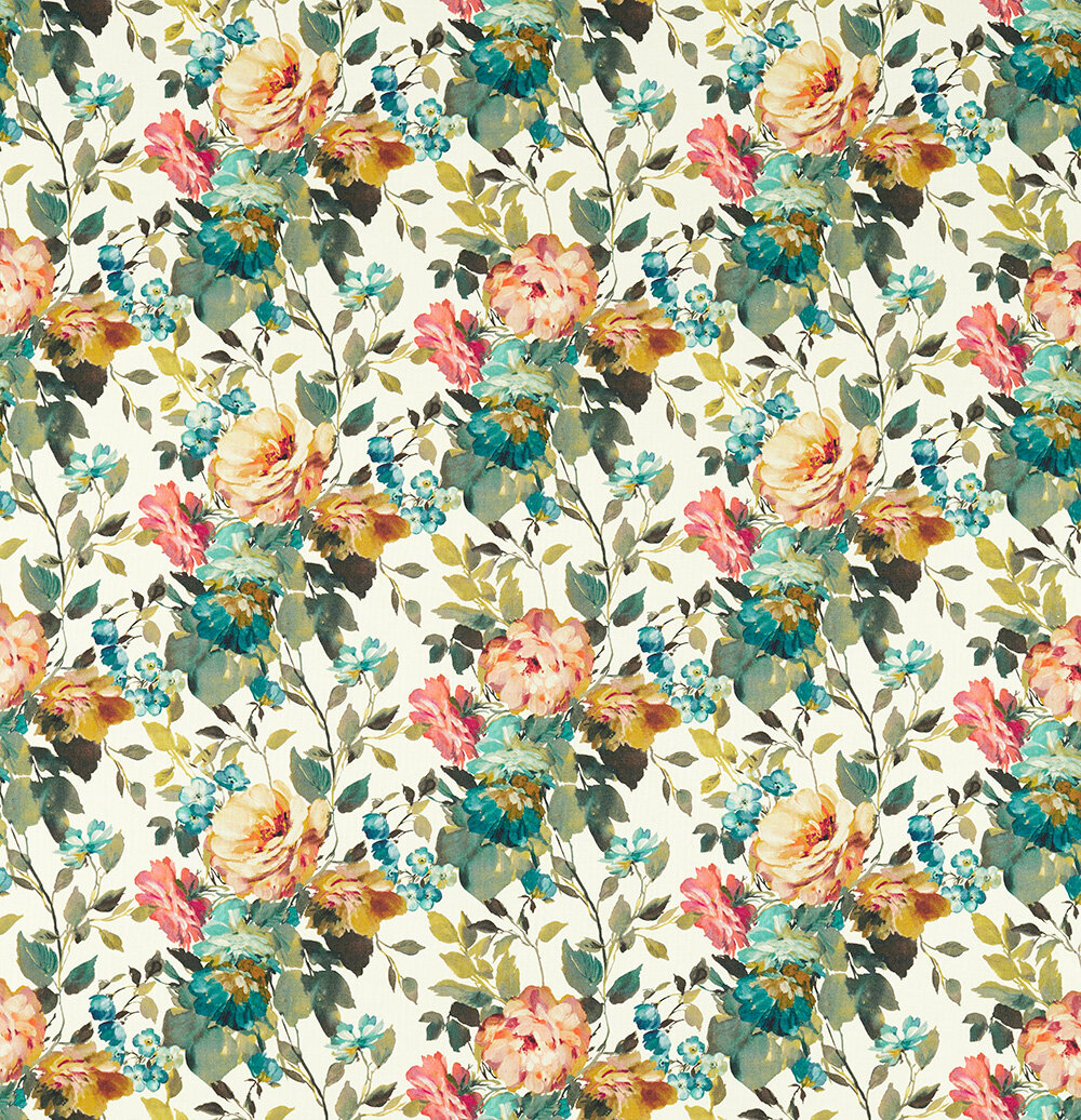 Bloom  Fabric - Antique - by Clarke & Clarke