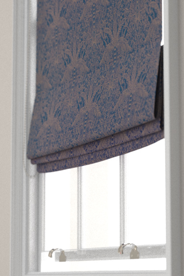 Leopardo Jacquard Blind - Midnight/ Copper  - by Clarke & Clarke. Click for more details and a description.