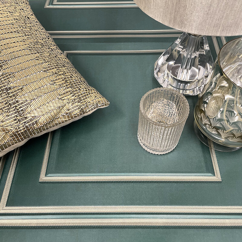 Amara Texture Wallpaper - Green / Gold - by Albany