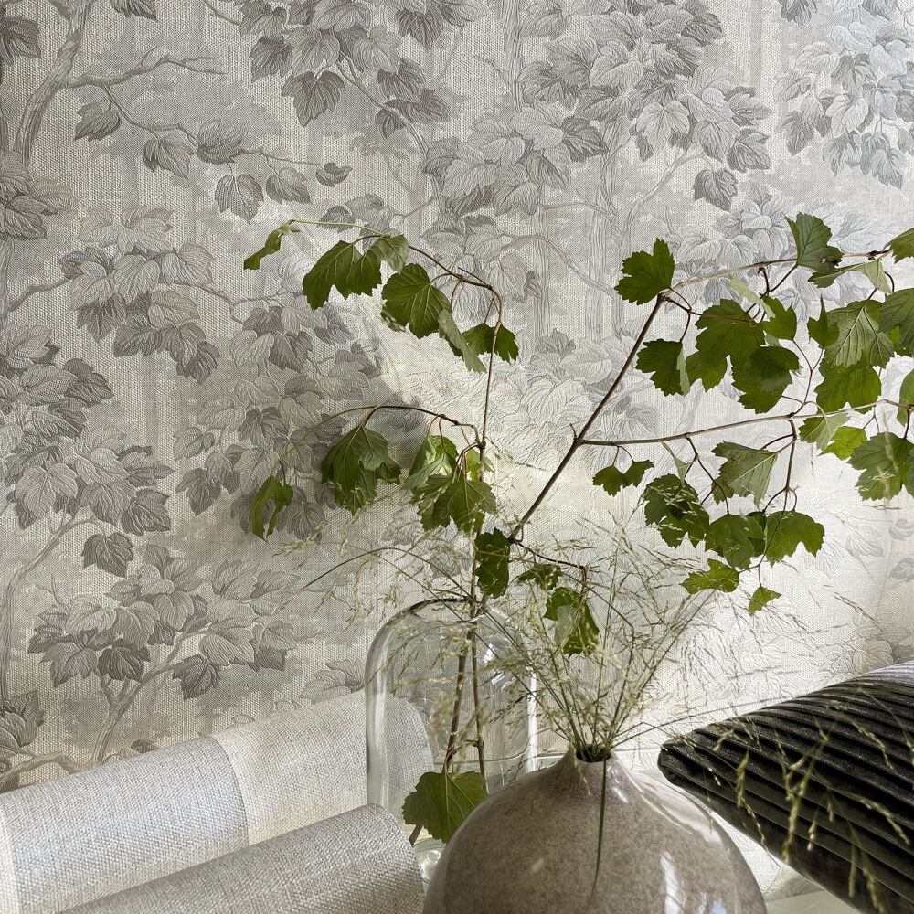 Giorgio Tree Wallpaper - Silver - by Albany