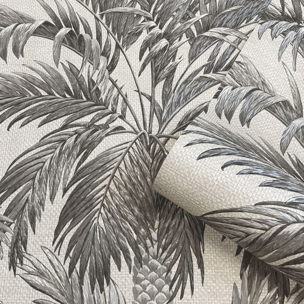 Palm Tree Wallpaper - Black / White - by Albany