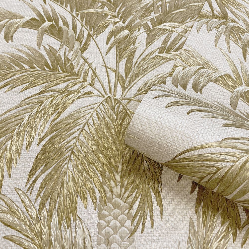 Palm Tree Wallpaper - Gold - by Albany