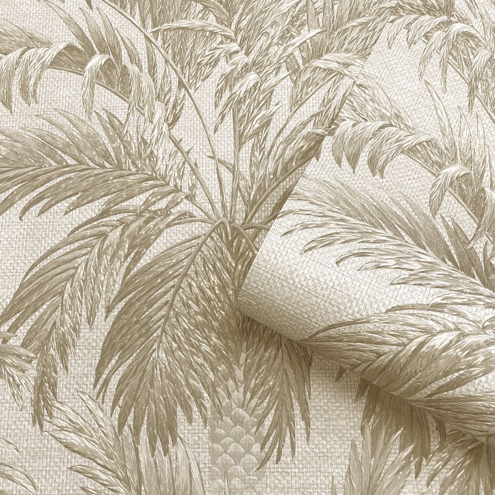 Palm Tree Wallpaper - Cream - by Albany