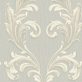 Tiffany Scroll Wallpaper - Silver - by Albany. Click for more details and a description.