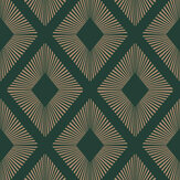 Deco Triangle Wallpaper - Emerald - by Next. Click for more details and a description.