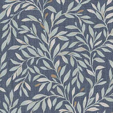 Ditsy Leaf Wallpaper - Navy - by Next. Click for more details and a description.