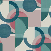 Retro Shapes Geo Wallpaper - Teal - by Next. Click for more details and a description.