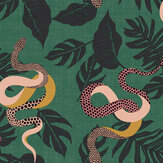 Serpentine Wallpaper - Juniper Green - by Furn.. Click for more details and a description.