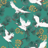 Demoiselle Wallpaper - Jade - by Furn.. Click for more details and a description.