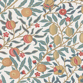 Pomegranate  Wallpaper - Teal / Lemon - by NextWall. Click for more details and a description.