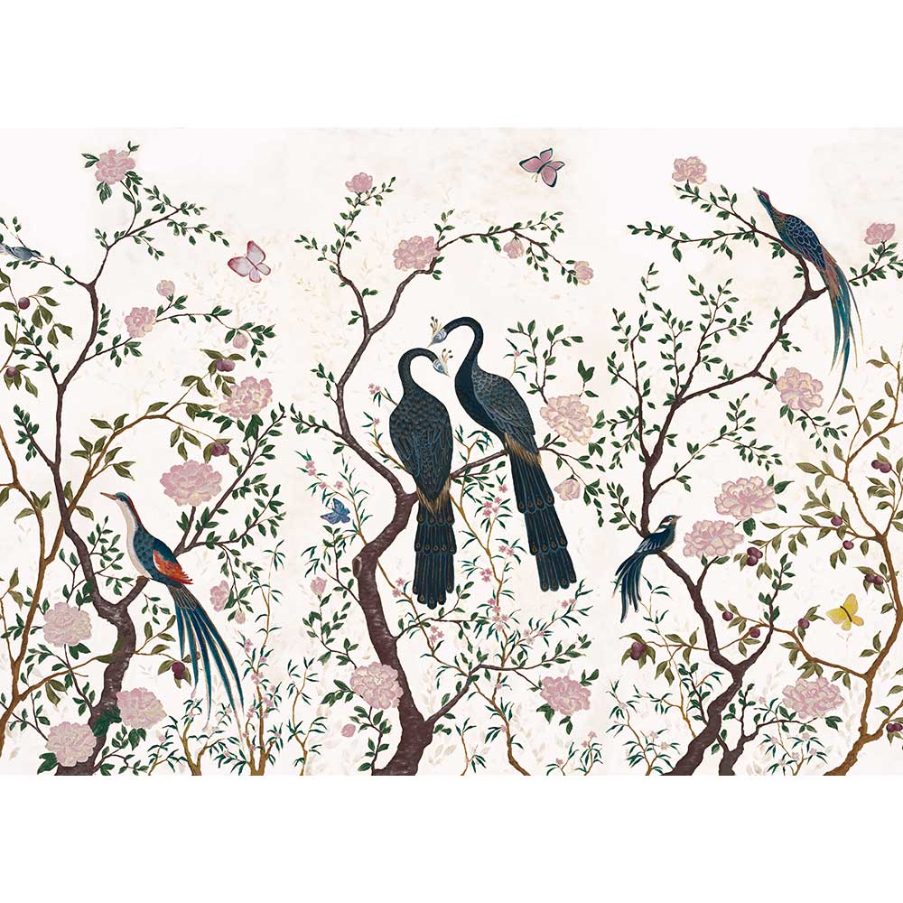 Edo Linen Mural - Swan - by Coordonne