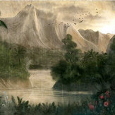 Panoramique Kodo Linen Mural - Sauge - Coordonne. Cliquez pour en savoir plus et lire la description.